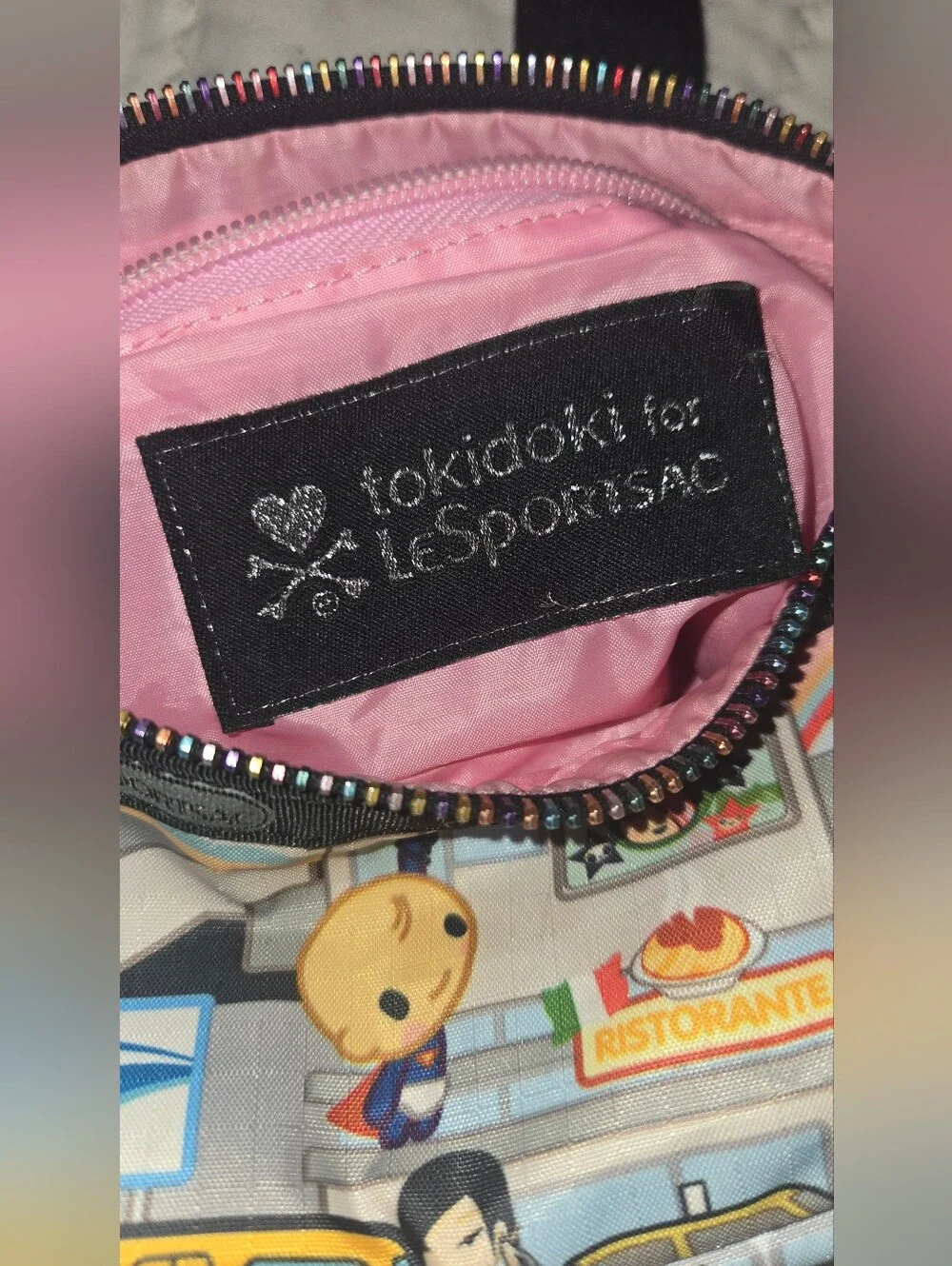 LeSportsac Tokidoki Multicolor Graphic Crossbody with Black Trim